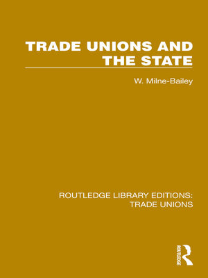 cover image of Trade Unions and the State